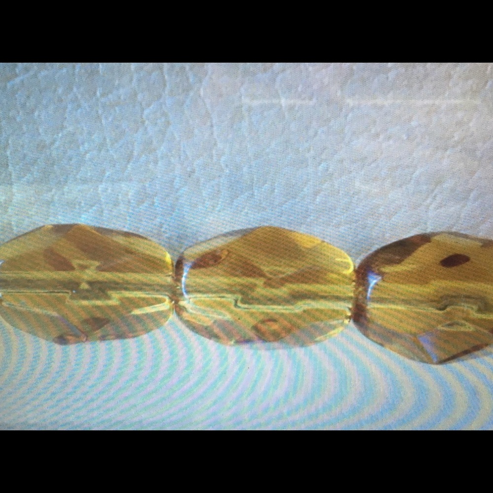 Amber Glass adjustable Beaded Bra Straps